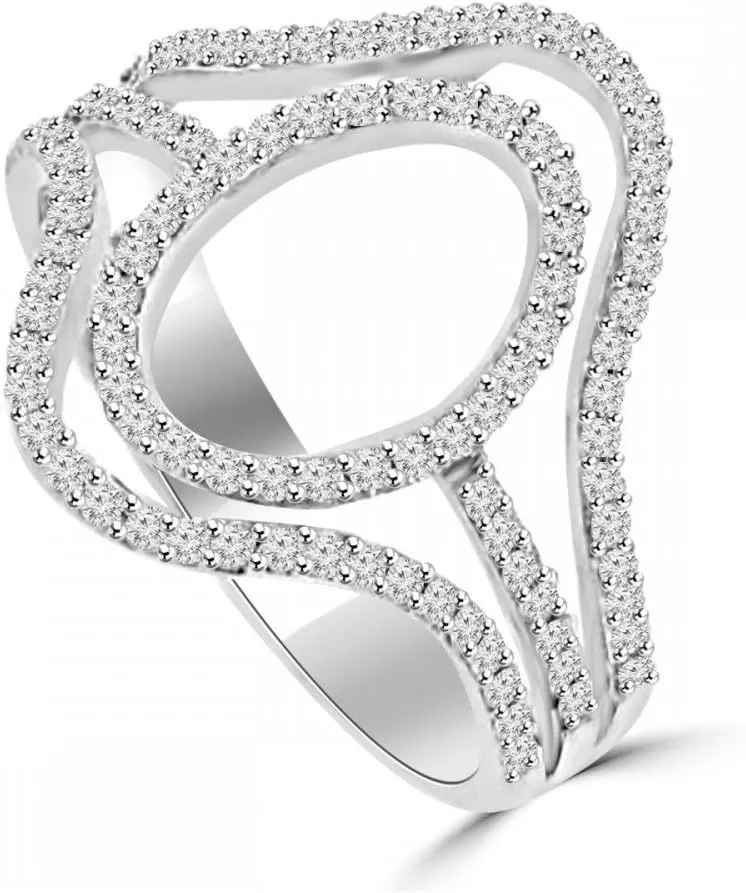 0.75 ct Ladies Brilliant Cut Diamond Anniversary Ring in Platinum