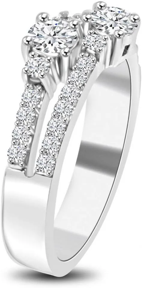 0.75 ct Ladies Round Cut Diamond Anniversary Wedding Band Ring in Platinum