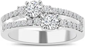 0.75 ct Ladies Round Cut Diamond Anniversary Wedding Band Ring in Platinum