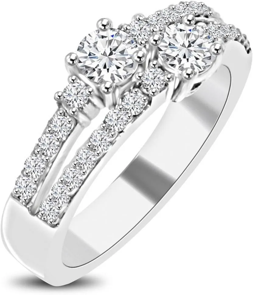 0.75 ct Ladies Round Cut Diamond Anniversary Wedding Band Ring in Platinum