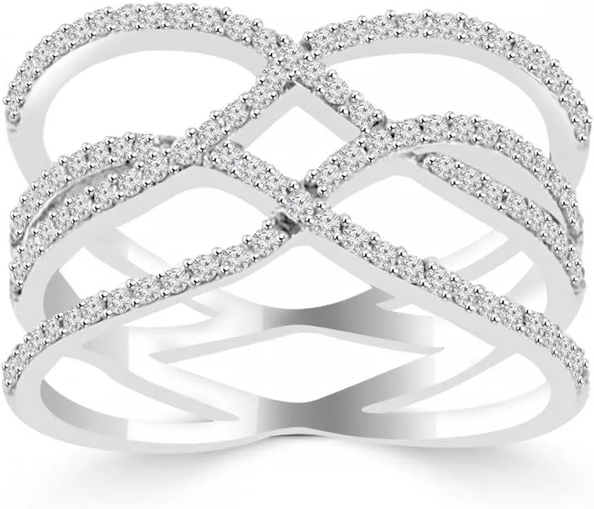 0.80 ct Ladies Brilliant Cut Diamond Anniversary Ring in Platinum