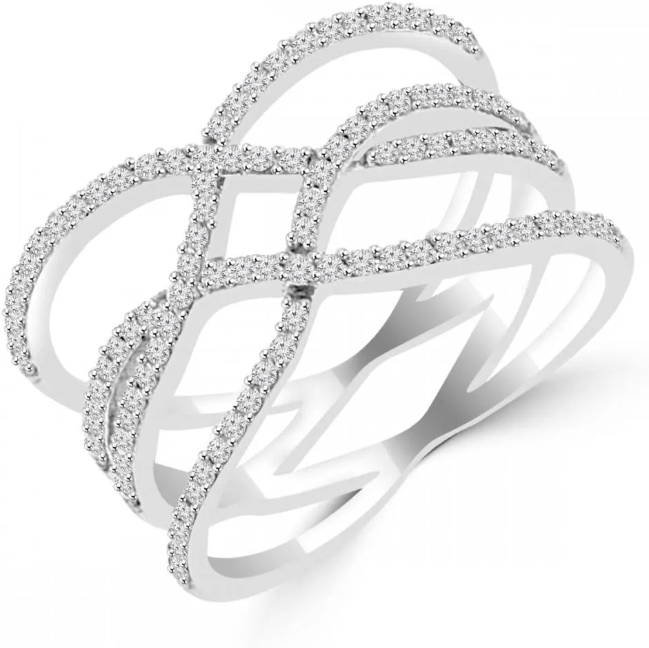 0.80 ct Ladies Brilliant Cut Diamond Anniversary Ring in Platinum