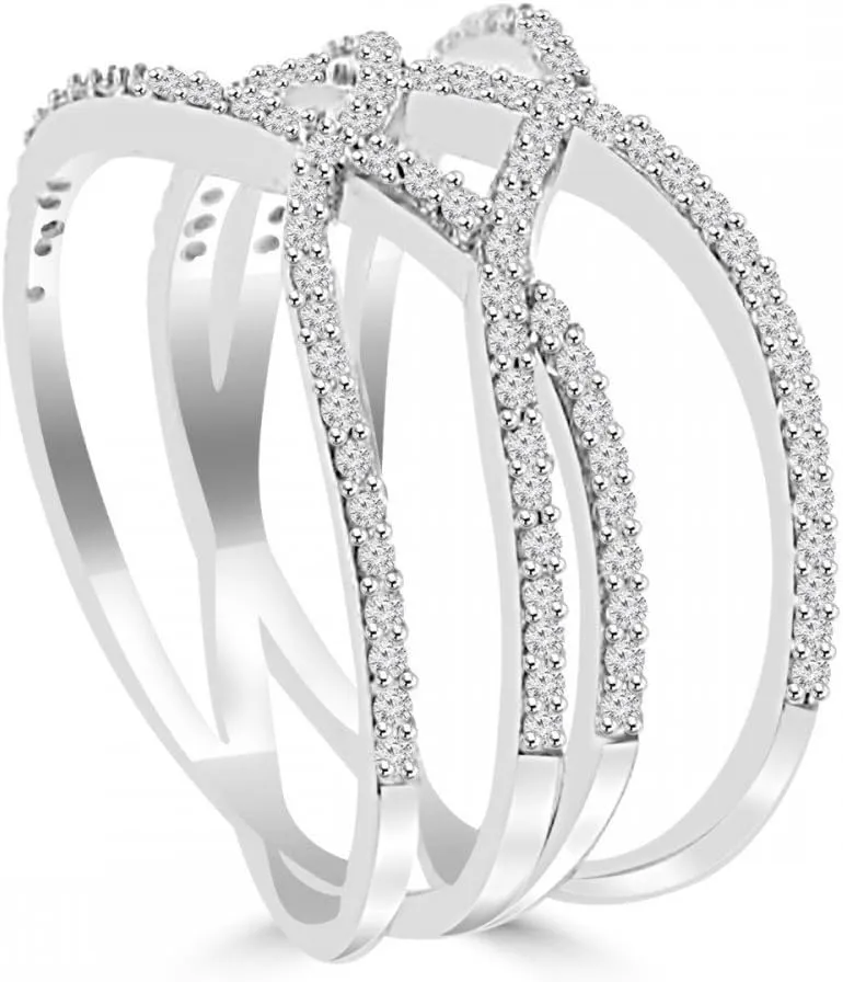 0.80 ct Ladies Brilliant Cut Diamond Anniversary Ring in Platinum