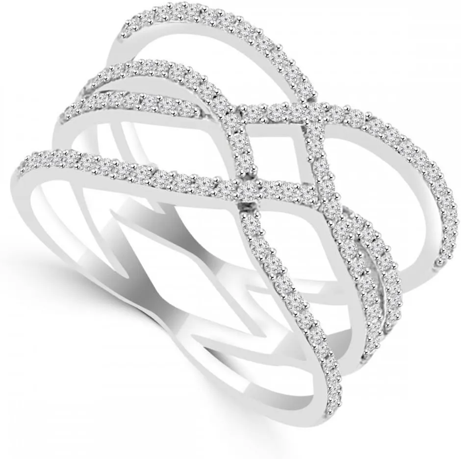 0.80 ct Ladies Brilliant Cut Diamond Anniversary Ring in Platinum