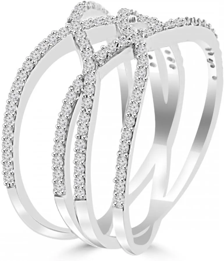 0.80 ct Ladies Brilliant Cut Diamond Anniversary Ring in Platinum