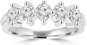 0.90 ct Ladies Brilliant Cut Diamond Wedding Band Ring in Platinum