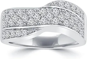 1.25 ct Ladies Round Cut Diamond Anniversary Ring in Platinum