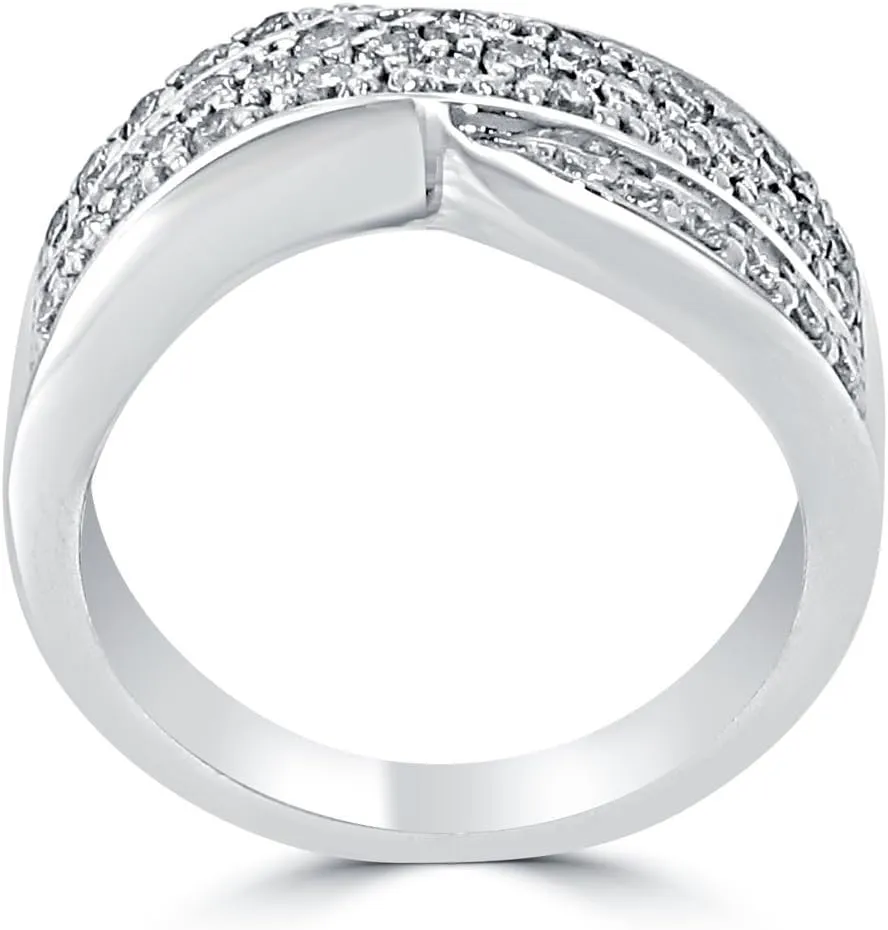 1.25 ct Ladies Round Cut Diamond Anniversary Ring in Platinum