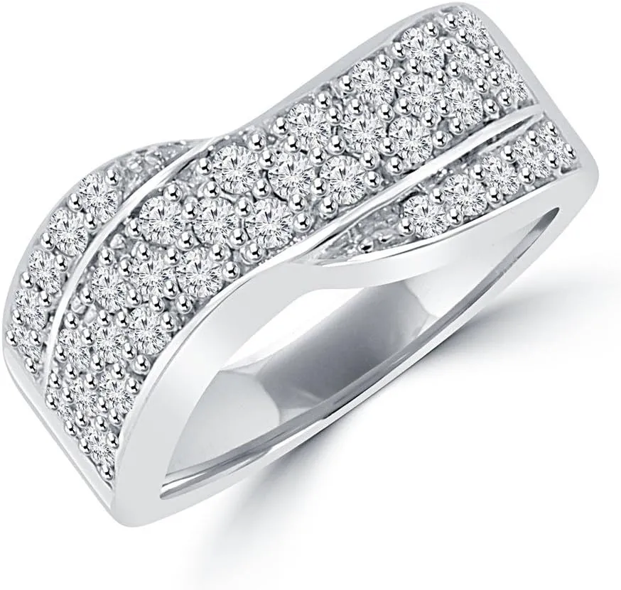 1.25 ct Ladies Round Cut Diamond Anniversary Ring in Platinum