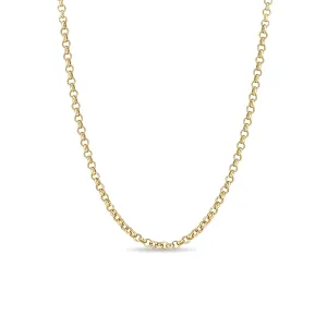 14k Gold Medium Rolo Chain Necklace