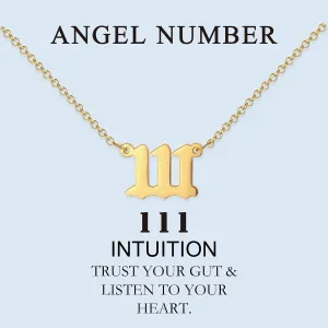 18k Gold Plated Stainless Steel Angel Number Necklaces Gold Necklace for Women