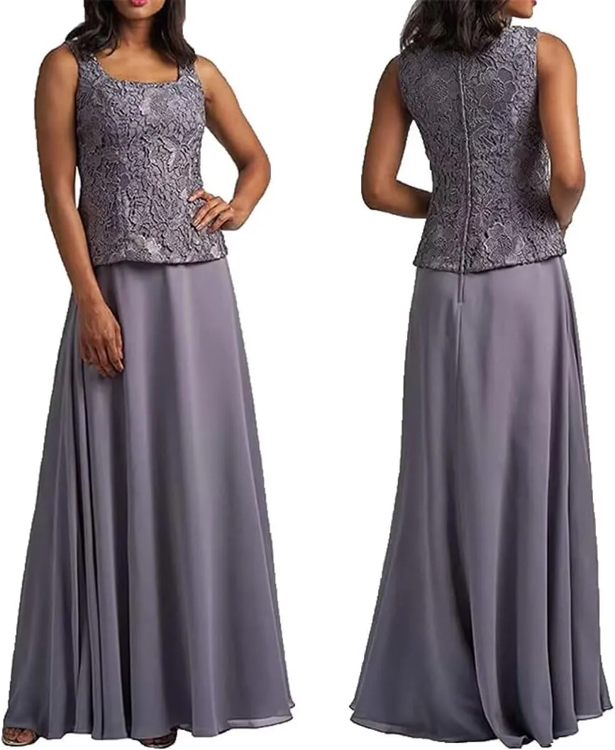 2 Pieces Mother of The Bride Dresses with Jacket Long Formal Evening Gowns for Women Mother of The Groom Dress