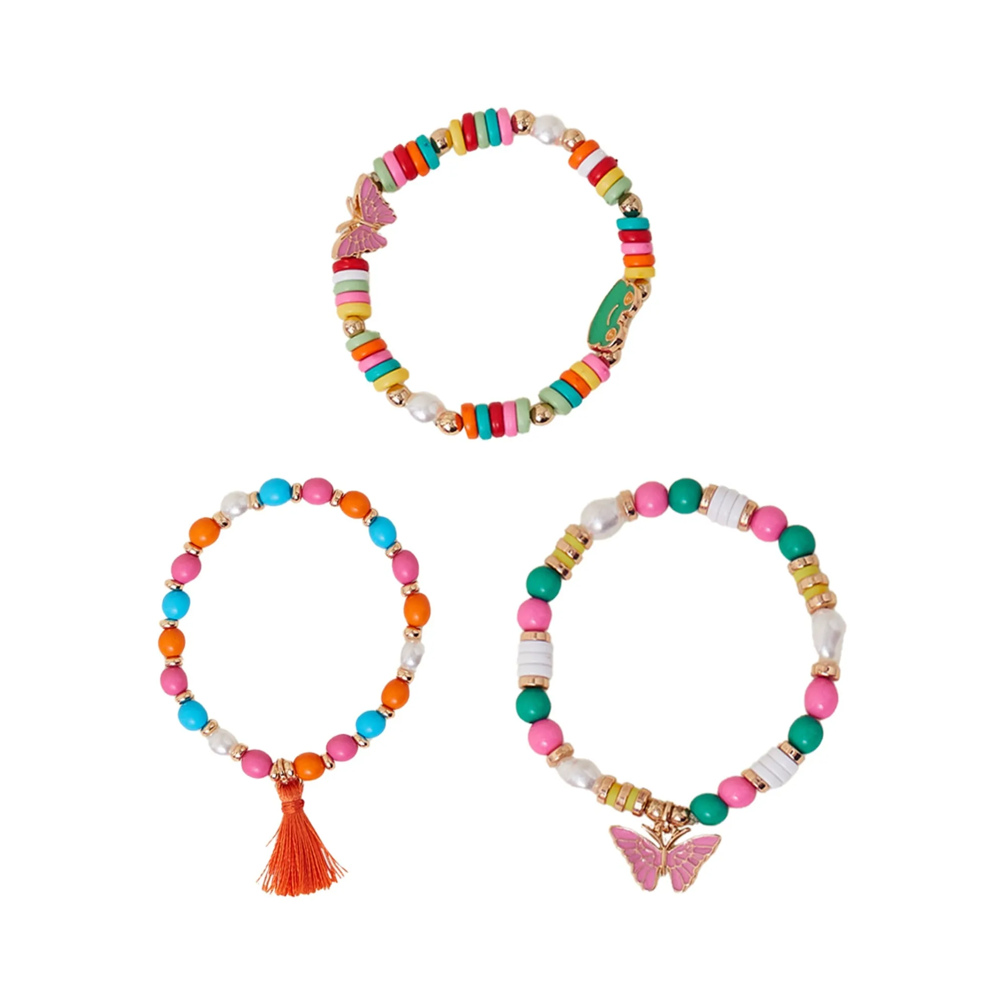 Accessorize London Tropical Bracelets Set Of 3