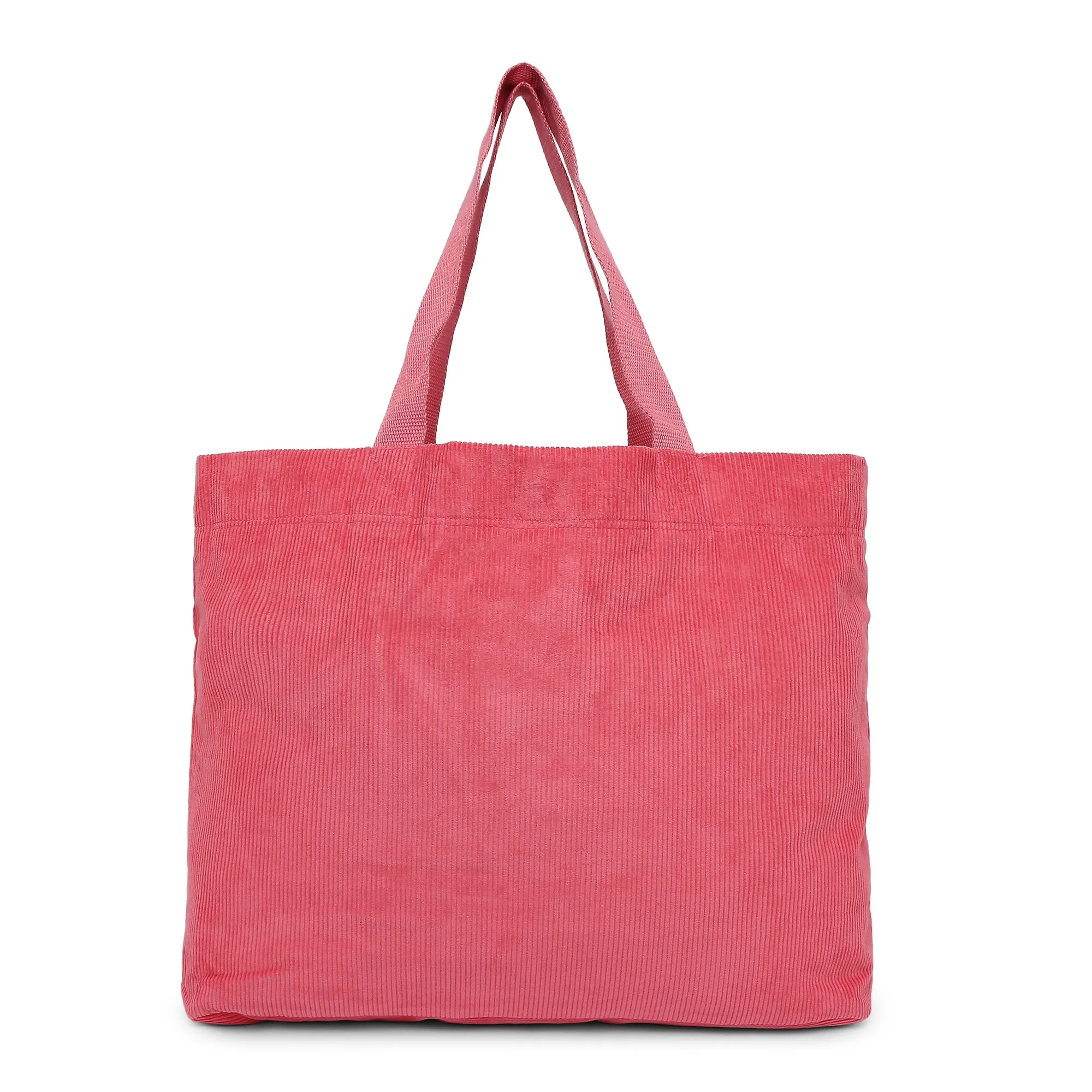 Accessorize London Women's Pure Organic Cotton Pink Cord Shopper Bag