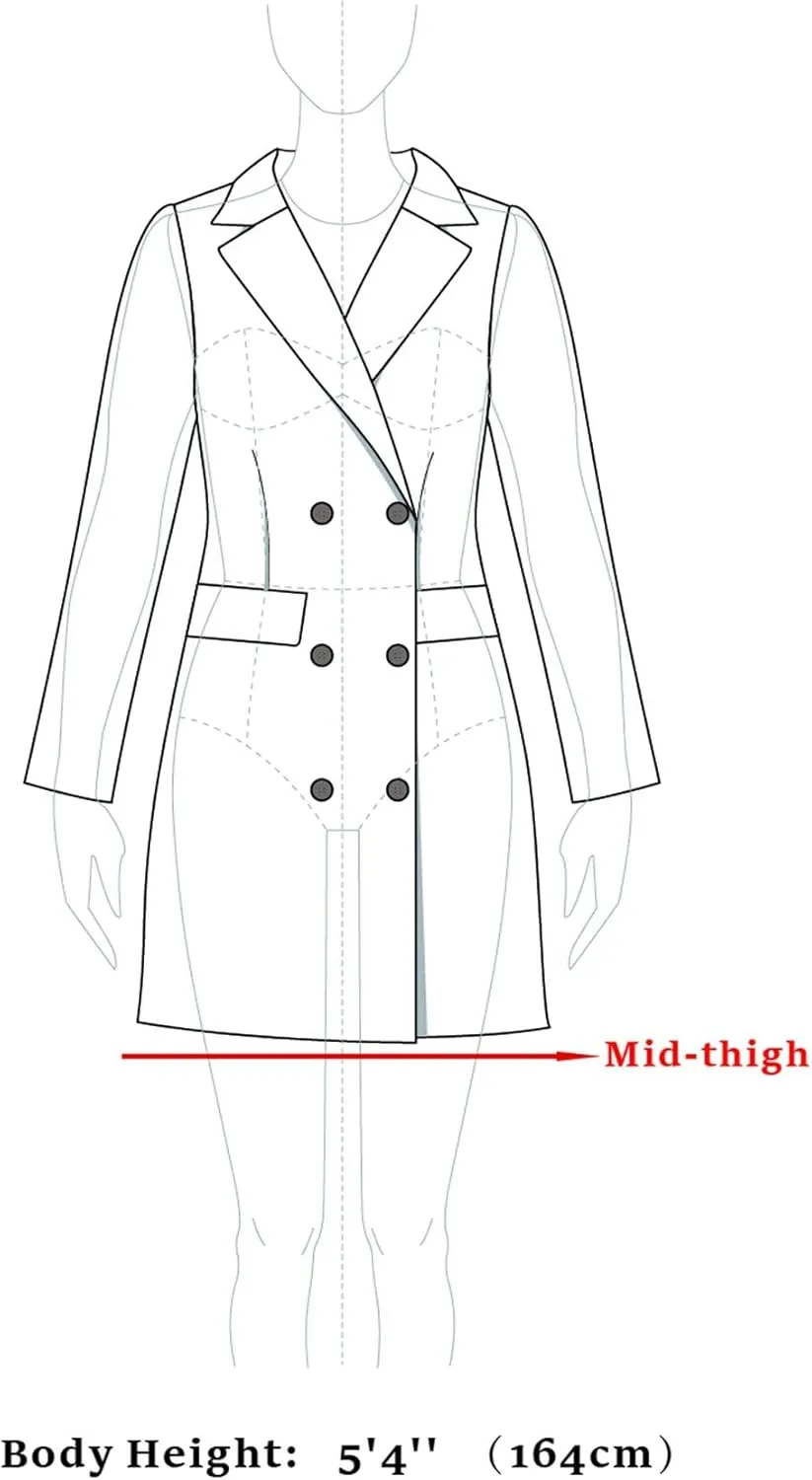 Allegra K Women's 2024 Pea Coat Single Breasted Long Winter Coats for Women