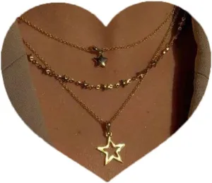 Aluinn Star Choker Necklace Boho Layered Necklace Gold Necklace Chain for Women