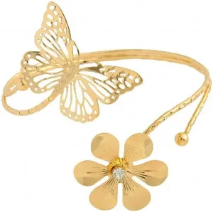 Arm Cuff Upper Arm Band Cuff Bracelet Bangle for Women Silver Gold Boho Adjustable Flower Butterfly Sun Moon Armband Set Birthday Friendship Gift Holiday Beach Jewelry