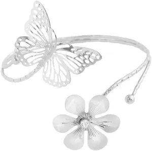 Arm Cuff Upper Arm Band Cuff Bracelet Bangle for Women Silver Gold Boho Adjustable Flower Butterfly Sun Moon Armband Set Birthday Friendship Gift Holiday Beach Jewelry