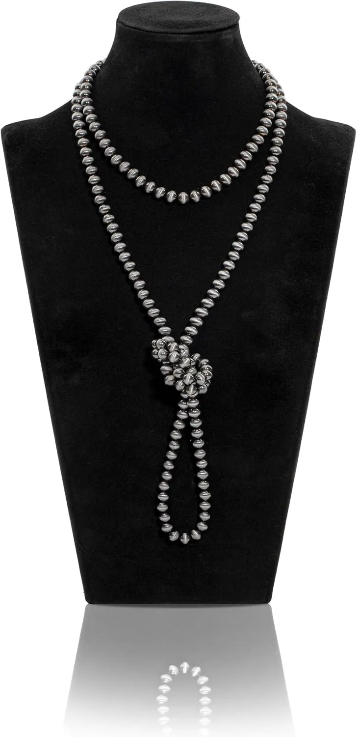 BABEYOND Long Pearl Necklace Faux Pearls Necklace Set Beaded Long Pearls Necklace 1920s Gatsby Costume Jewelry