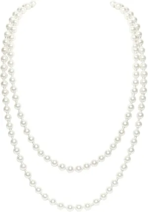 BABEYOND Long Pearl Necklace Faux Pearls Necklace Set Beaded Long Pearls Necklace 1920s Gatsby Costume Jewelry