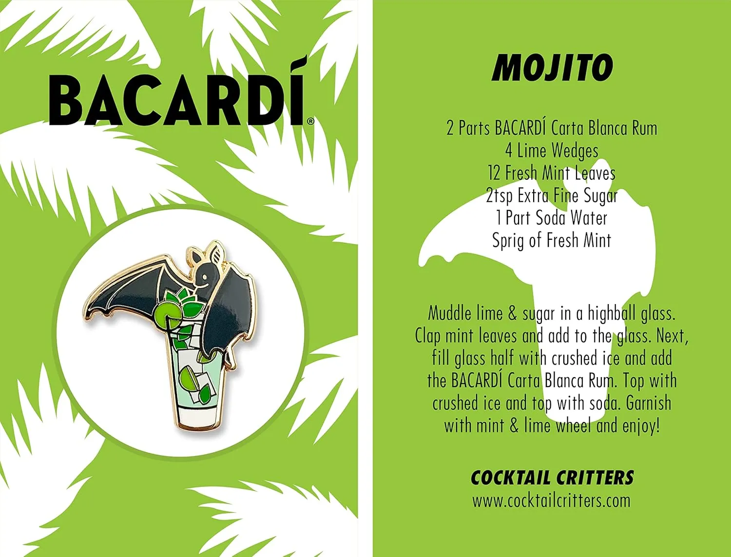 Bacardi Cocktail Enamel Pins for Bartender Aprons, Jackets, Backpacks and Purses, Shirt and Suit Lapels, Button Badges Brooch Fashion Jewelry