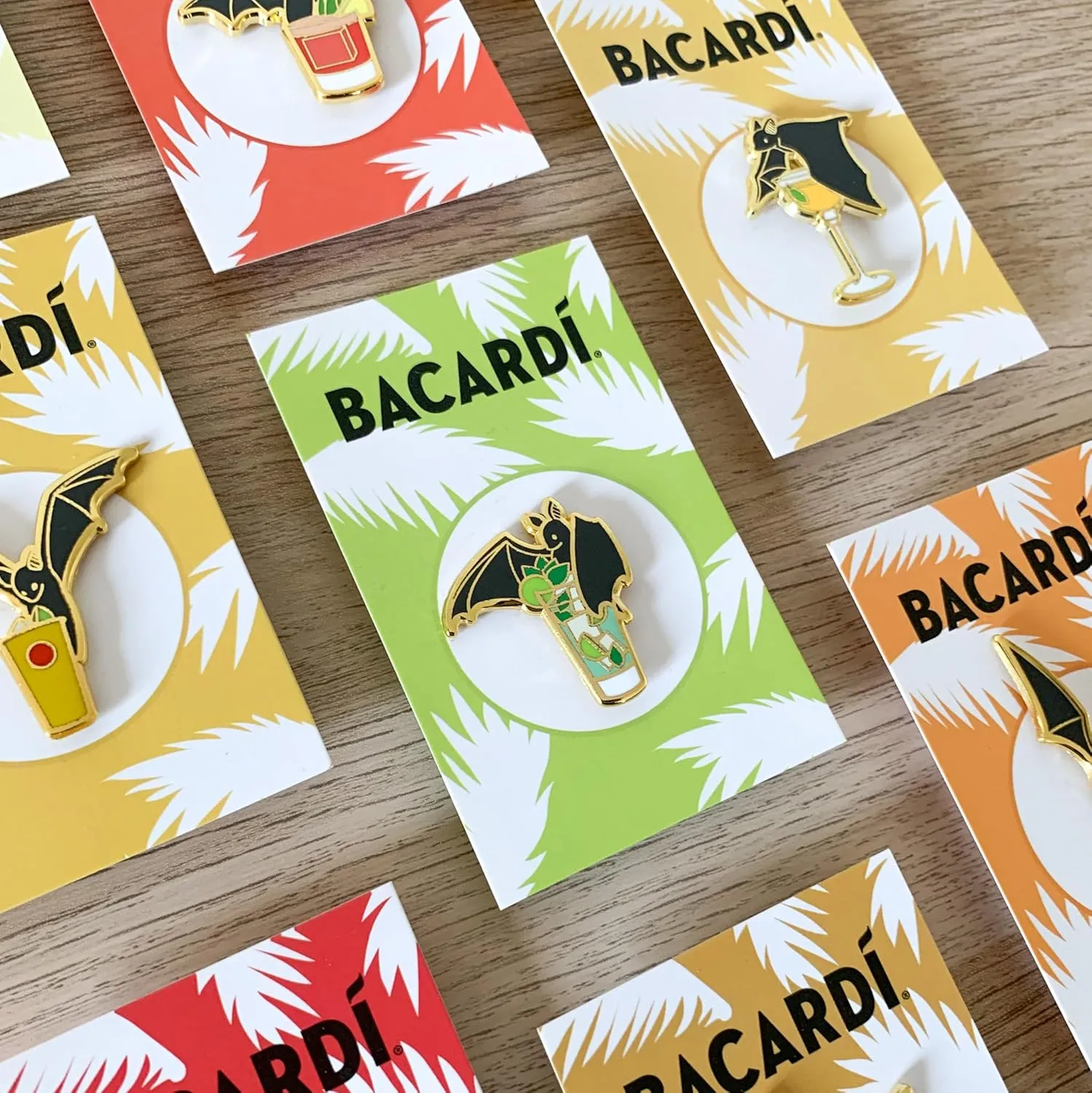 Bacardi Cocktail Enamel Pins for Bartender Aprons, Jackets, Backpacks and Purses, Shirt and Suit Lapels, Button Badges Brooch Fashion Jewelry