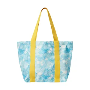 BEACH BAG FLOWERS BLUE