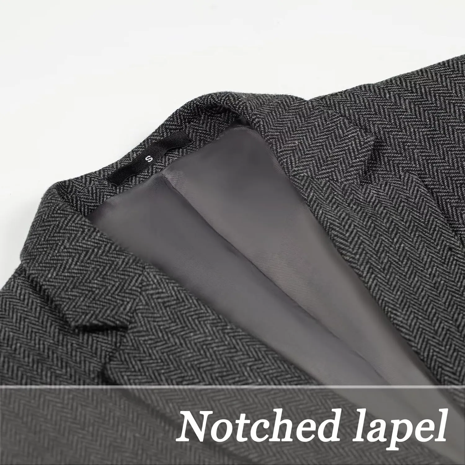 Boys Suit Blazer Tweed Herringbone Jacket Boy Sport Coats Slim Fit Retro Tuxedo Stylish Wedding Party Prom Homecoming