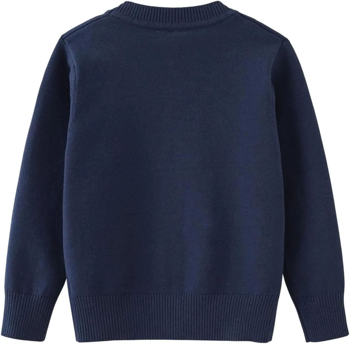 Boys V-Neck Cardigan Sweater with Pockets Classic Uniform Clothes for Kids