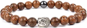 Bracelet Wooden Beads Balance Black Lava Rock Bangles Jewelry 8mm Natural Wood Women Prayer Jewelry Yoga Bracelets,31,19cm-7.5inch