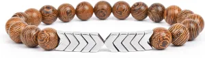 Bracelet Wooden Beads Balance Black Lava Rock Bangles Jewelry 8mm Natural Wood Women Prayer Jewelry Yoga Bracelets,34,19cm-7.5inch