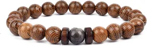 Bracelet Wooden Beads Balance Black Lava Rock Bangles Jewelry 8mm Natural Wood Women Prayer Jewelry Yoga Bracelets,36,17cm-6.7inch