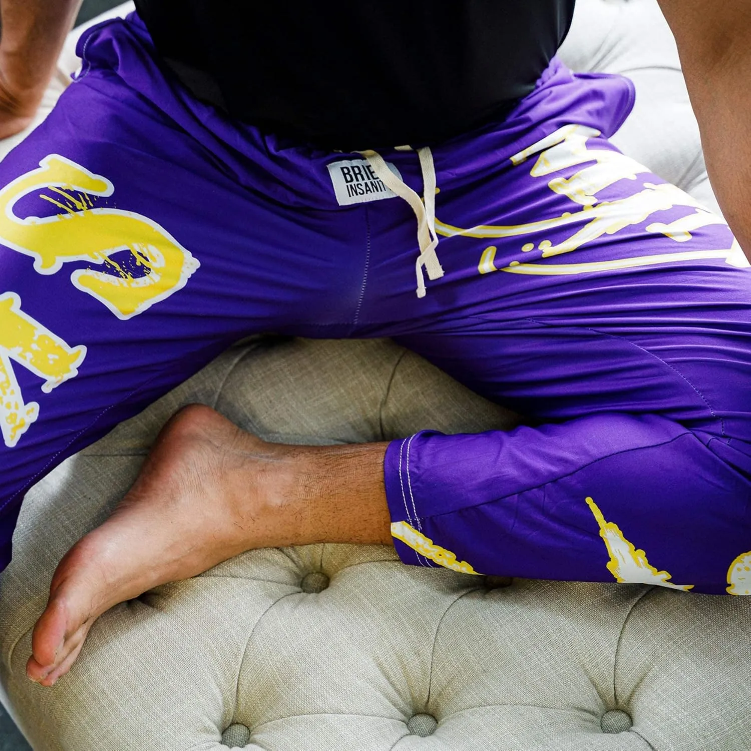 BRIEF INSANITY Minnesota Skol Football Pajama Lounge Pants | Comfortable Sleek PJ Bottoms