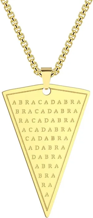 Cabalistic Abraxas Abracadabra Pendant Necklace For Men Male Magic Occult Esoteric Amulet Jewelry Necklaces