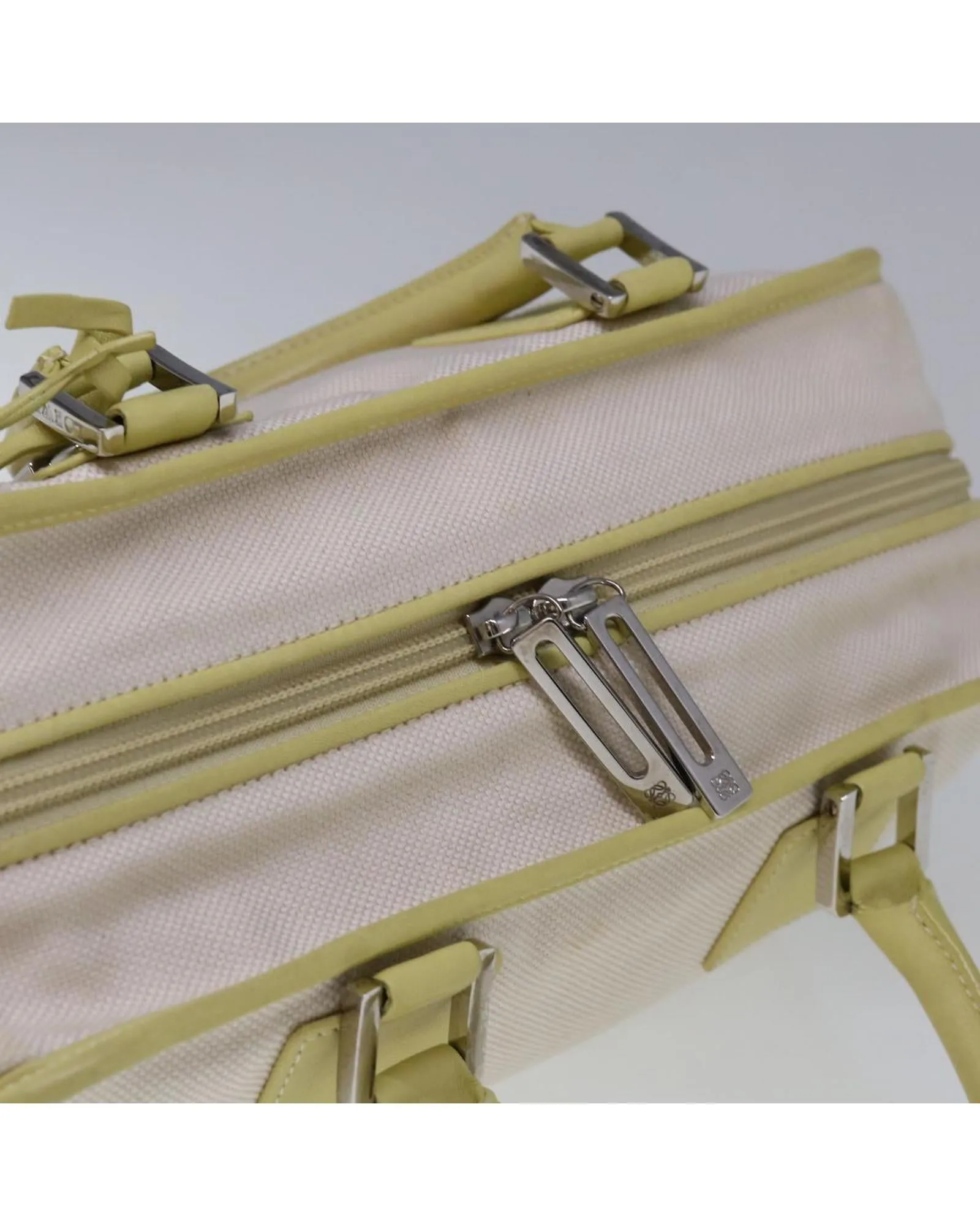 Canvas White Hand Bag by LOEWE