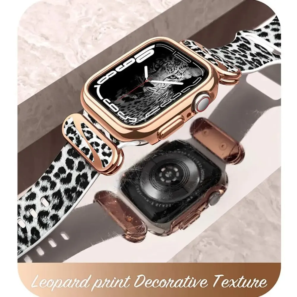 Case for Apple Watch 7 6e 5 4 45 44mm I-blason Cosmo Luxe Series Stylish Protective Case with Adjustable Soft Strap Bands