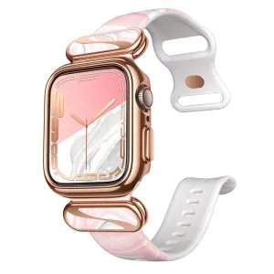 Case for Apple Watch 7 6e 5 4 45 44mm I-blason Cosmo Luxe Series Stylish Protective Case with Adjustable Soft Strap Bands