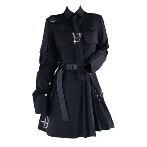 Christmas Gift Spring Large Size Streetwear Two-Piece Skirt Spring Plus Size 4XL Punk Chain Ribbon Skirts Women 2 Piece Suit For Female