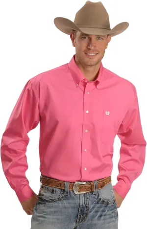 Cinch Men's Classic Fit Long Sleeve Button One Open Pocket Solid Basic