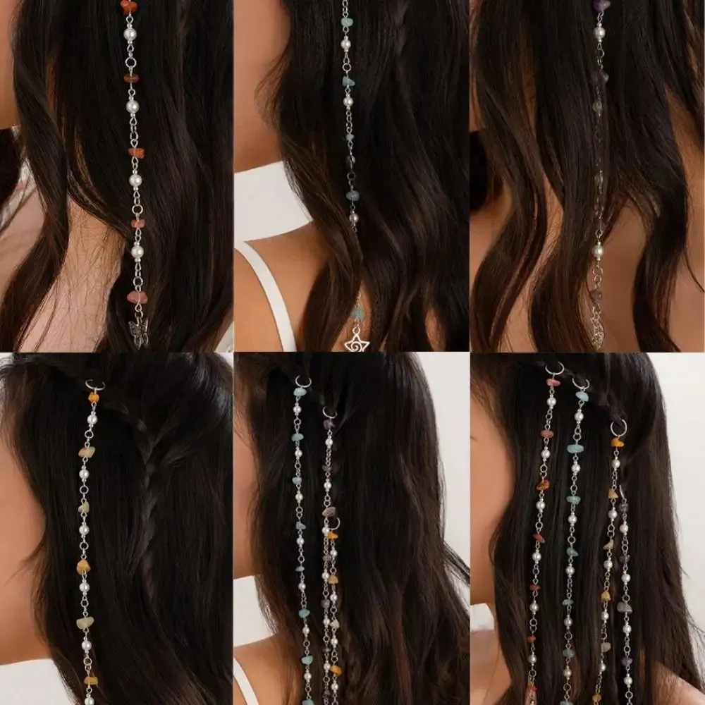 Colorful Stone Butterfly Fringe Headbands