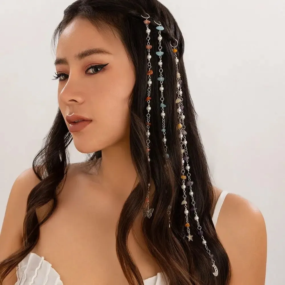 Colorful Stone Butterfly Fringe Headbands