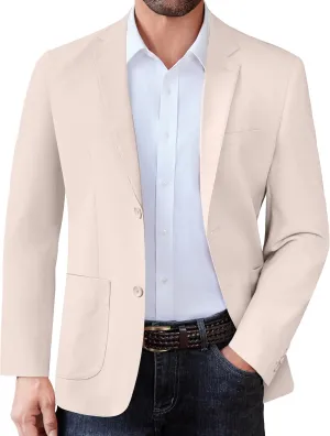 COOFANDY Men's Casual Linen Blazer Jacket Lightweight Sport Coats Two Button Suit Jackets