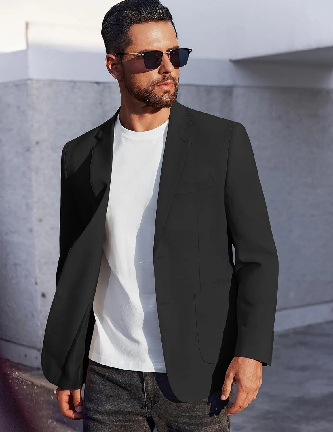 COOFANDY Men's Casual Linen Blazer Jacket Lightweight Sport Coats Two Button Suit Jackets