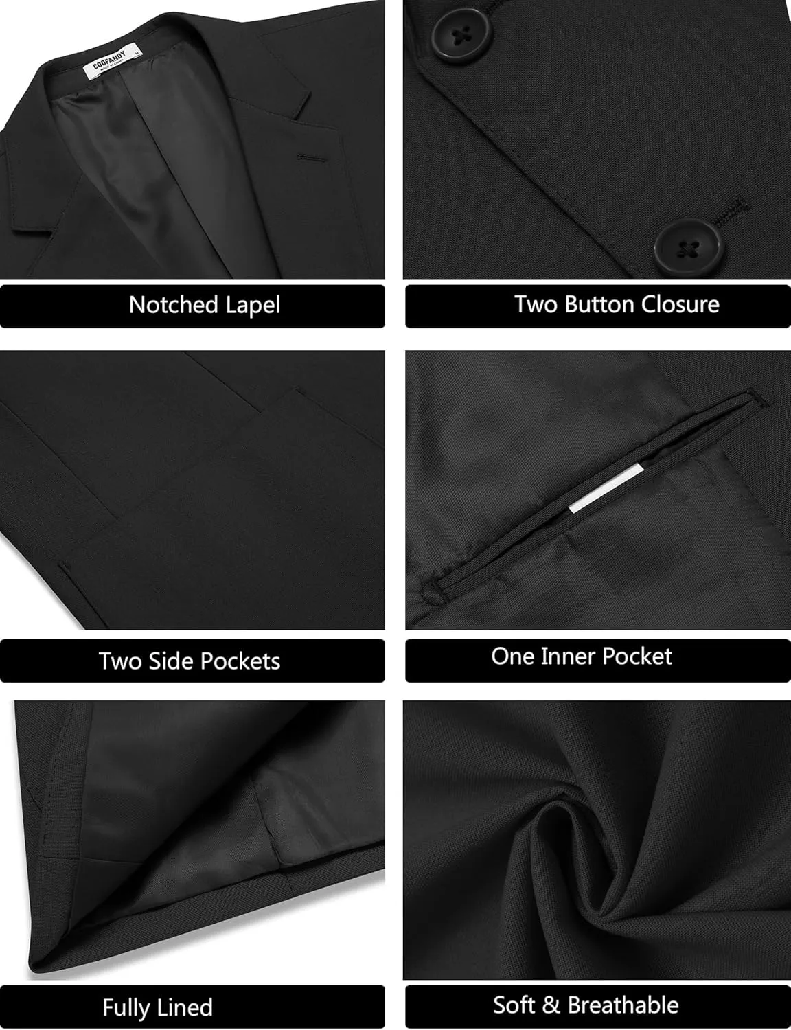 COOFANDY Men's Casual Linen Blazer Jacket Lightweight Sport Coats Two Button Suit Jackets