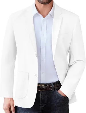 COOFANDY Men's Casual Linen Blazer Jacket Lightweight Sport Coats Two Button Suit Jackets