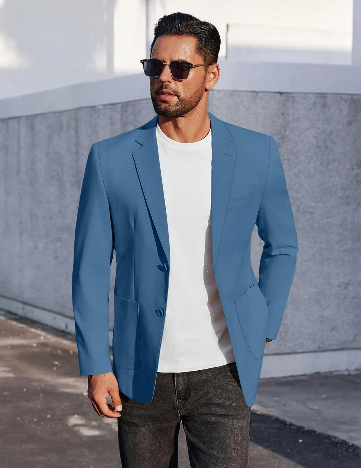 COOFANDY Men's Casual Linen Blazer Jacket Lightweight Sport Coats Two Button Suit Jackets