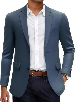 COOFANDY Mens Linen Casual Blazer Slim Fit Sport Coat Two Button Summer Suit Jacket Lightweight Business Sport Jacket