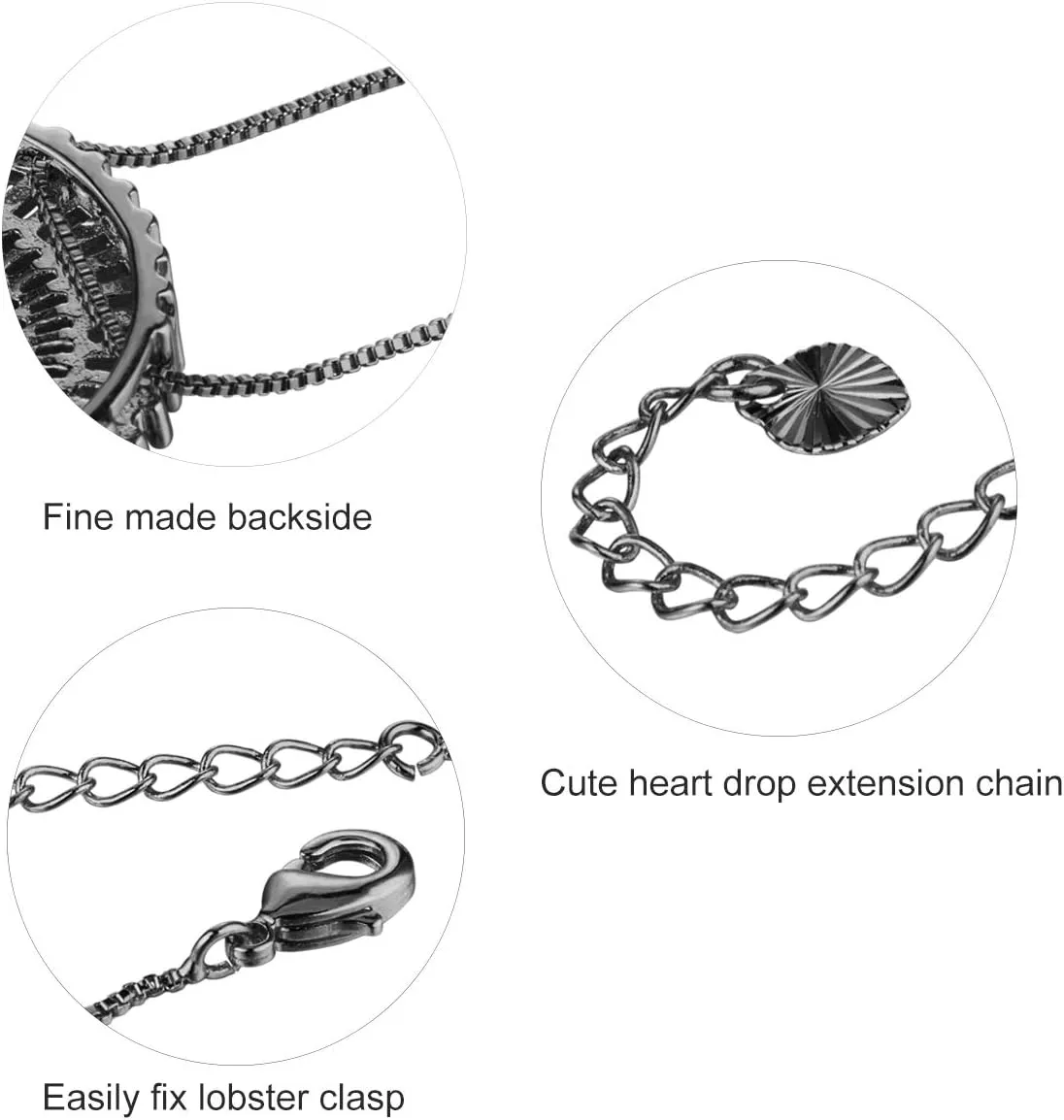 COTTVOTT A-Z Alphabet Pendant Necklaces Charms Women Initial Letter Chain Necklace 4 Colors