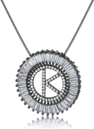 COTTVOTT A-Z Alphabet Pendant Necklaces Charms Women Initial Letter Chain Necklace 4 Colors