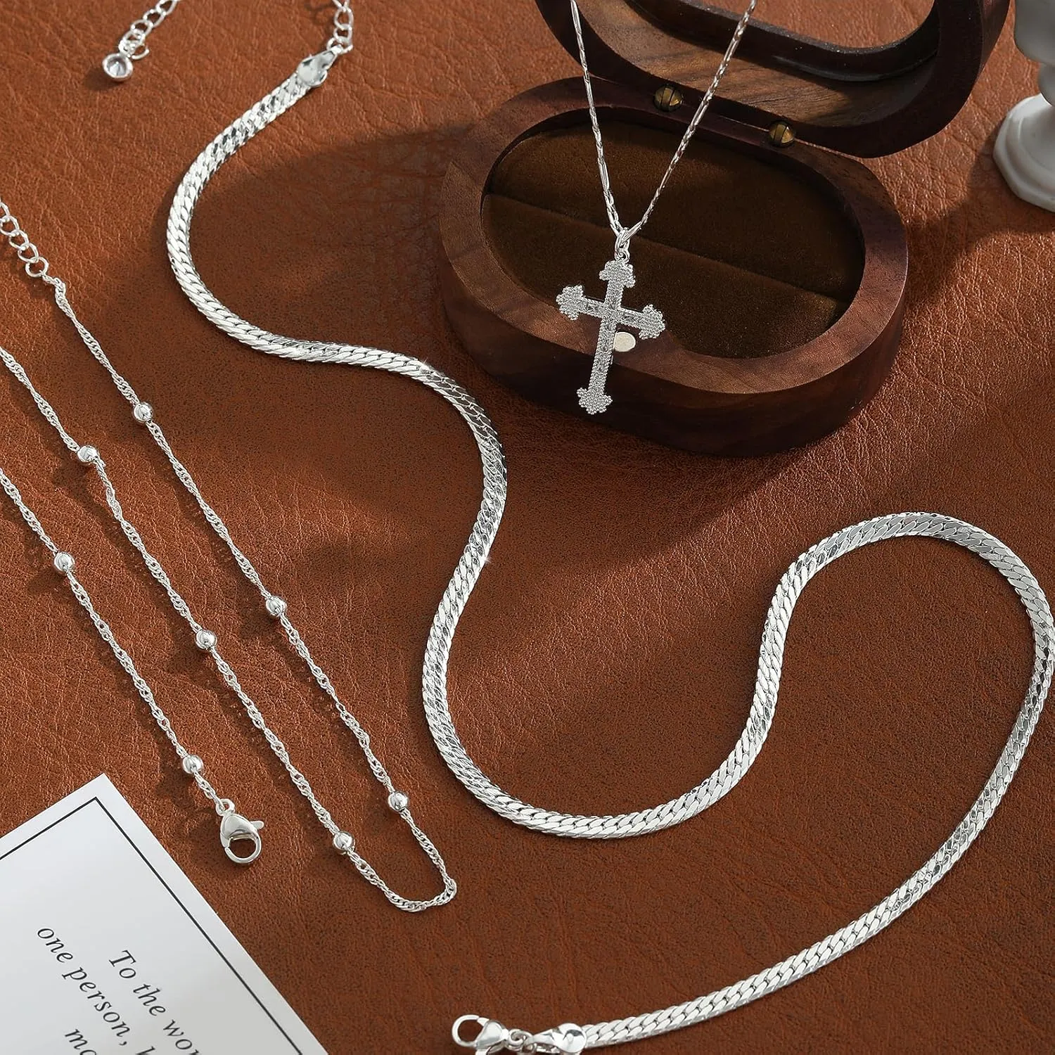 Cross Necklace for Women 14K Gold Silver Plated Necklace Layered Gold Cross Necklace Dainty Cross Pendant Choker Simple Cute Diamond Cross Necklace Faith Jewelry Religious Minimalist Gift